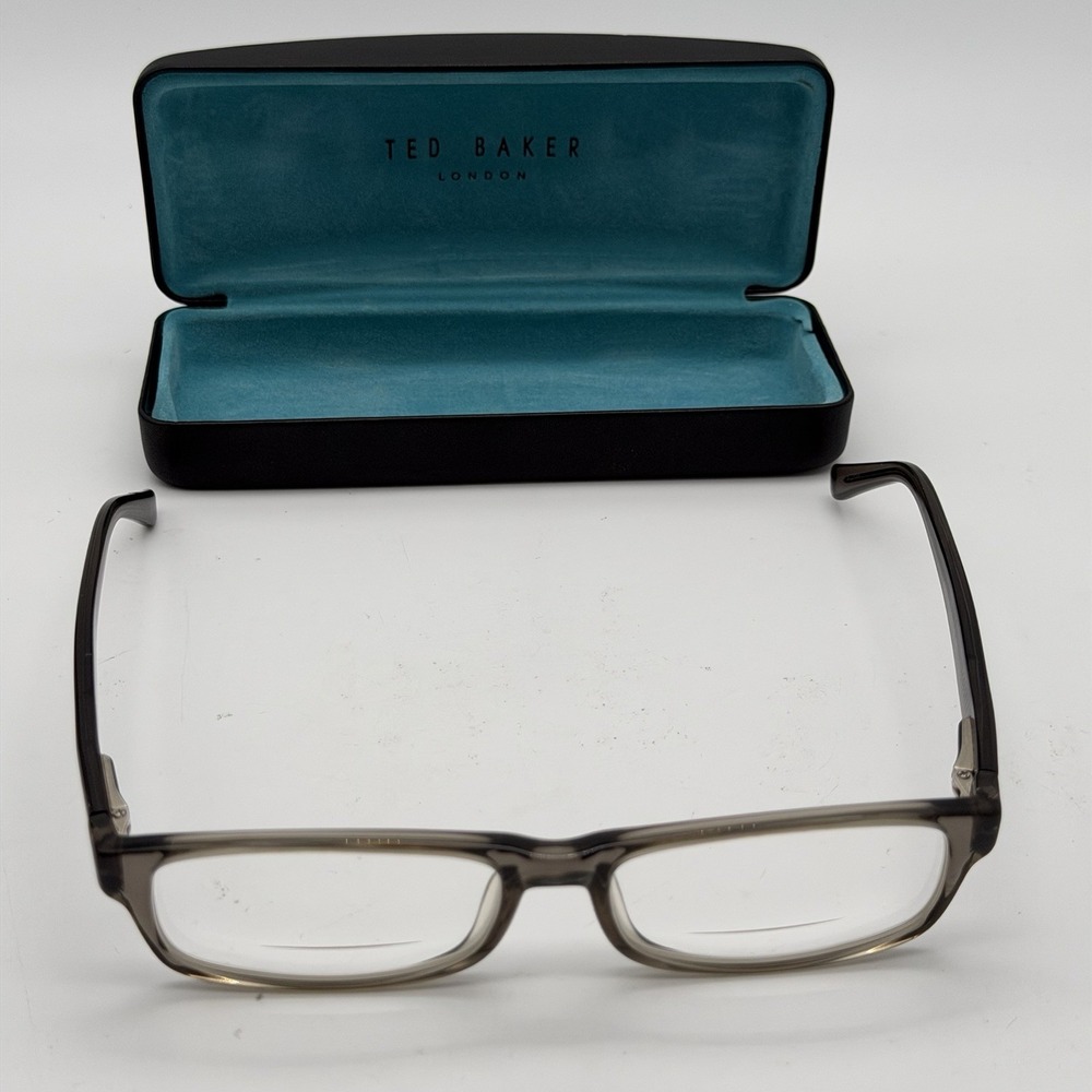 Ted Baker London FM9194 Eyeglasses Frames 53-16-140 Gray Rectangle w Case